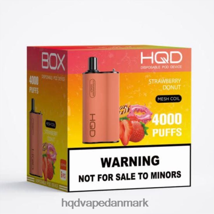 jordbær donut HQD BOX 4000 pust 22D0XP118 - HQD vape factory