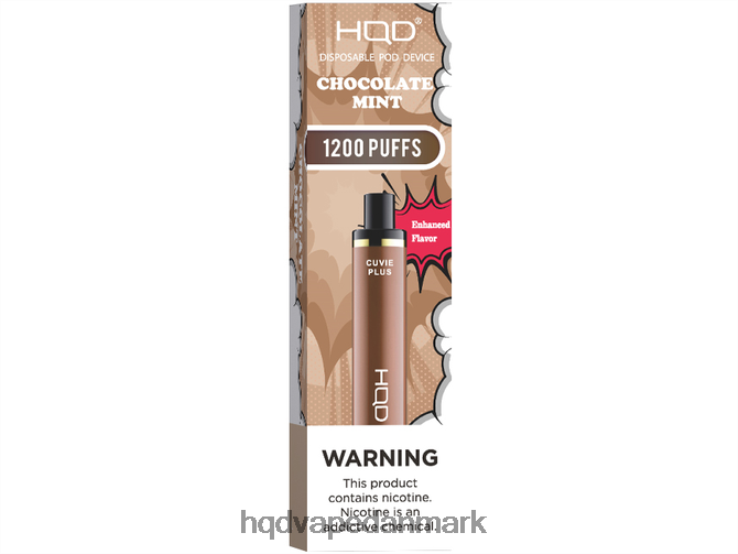 chokolade mynte HQD CUVIE PLUS engangs vape 22D0XP153 - HQD vape københavn