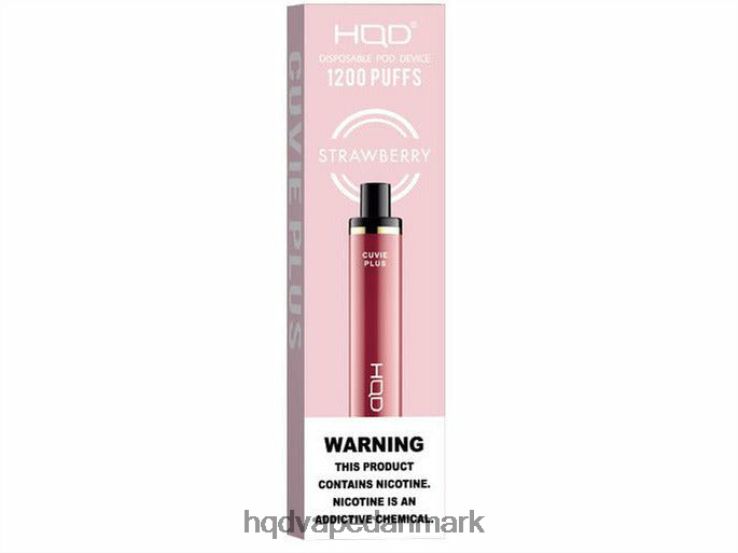 jordbær HQD CUVIE PLUS engangs vape 22D0XP252 - HQD vape Danmark