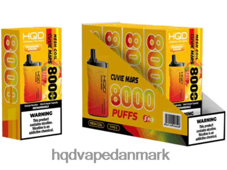 jordbær banan HQD CUVIE MARS engangs 22D0XP255 - HQD vape shop