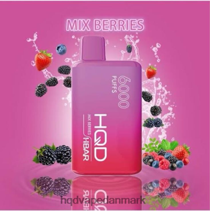 frosne blandingsbær HQD HBAR 6000 pust 22D0XP50 - HQD vape Denmark