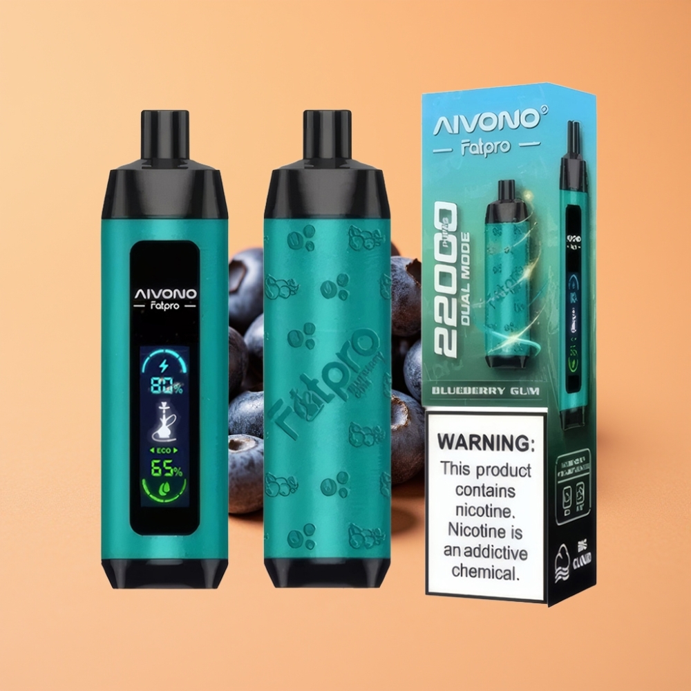 Aivono Aim Fatpro 22000 Puffs Disposable Vape Blåbær Pistol 0,6 ohm Mesh Coil
