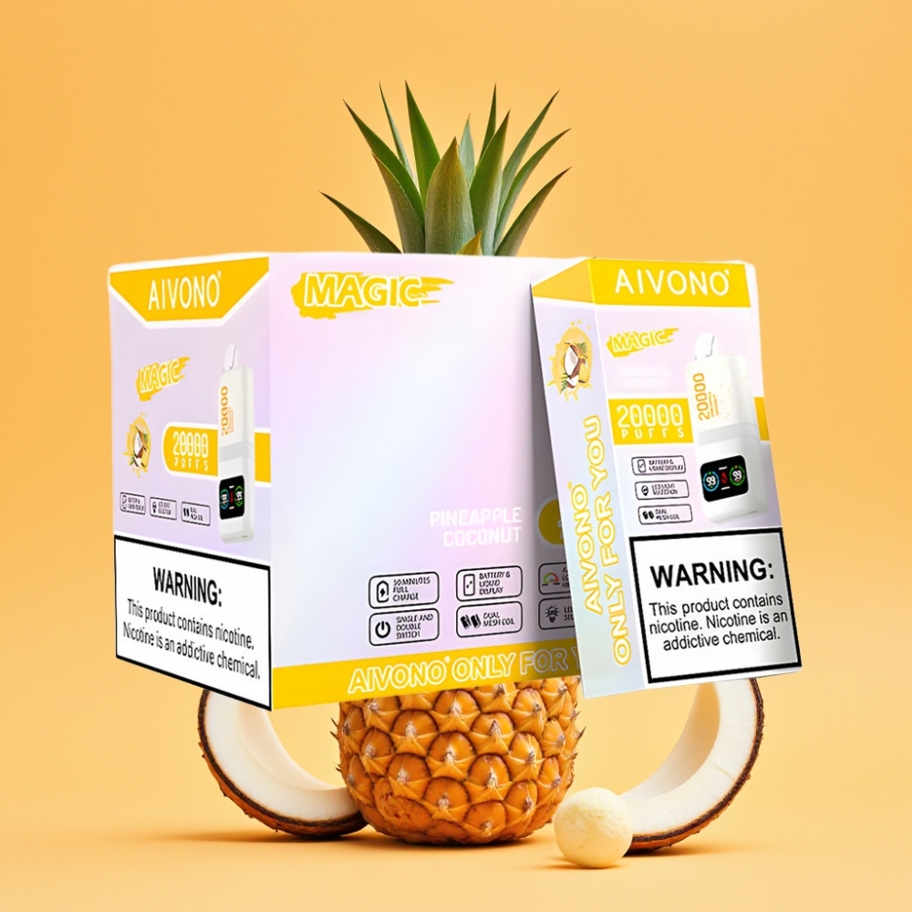 Aivono AIM MAGIC 20000 Puffs Ananas kokos Type-C Genopladelig 26ml