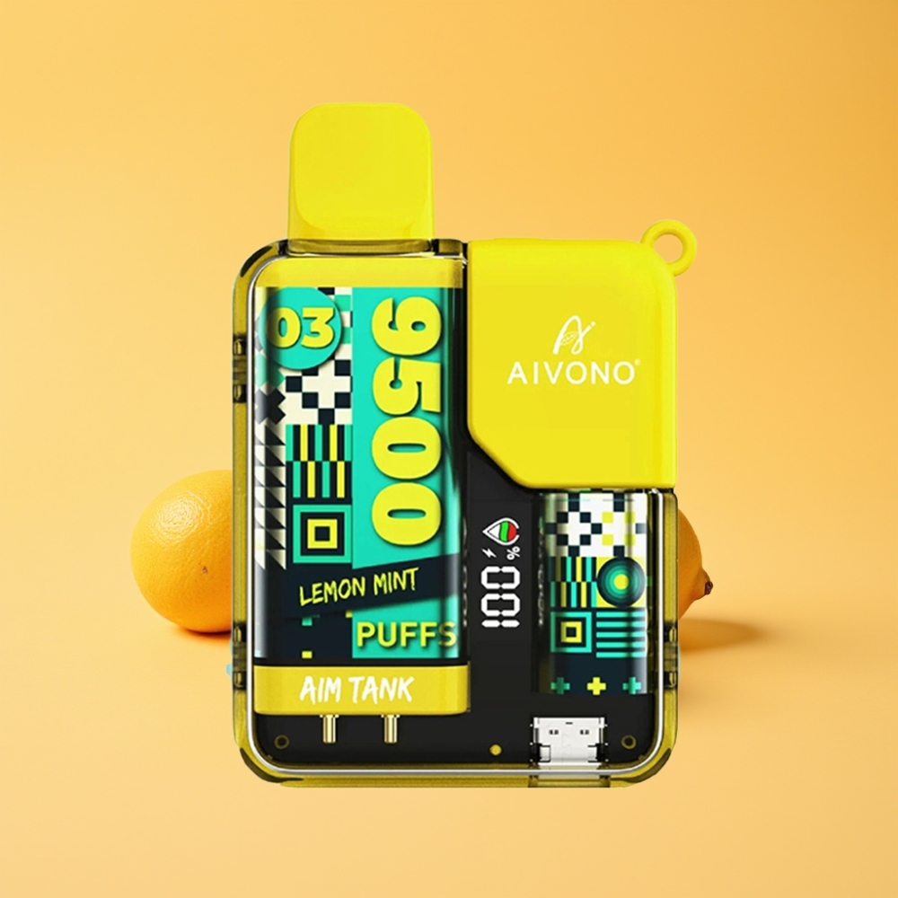 Denmark distributors Aivono Aim Tank 9500 Puffs Engangs Vape Citron Mynte