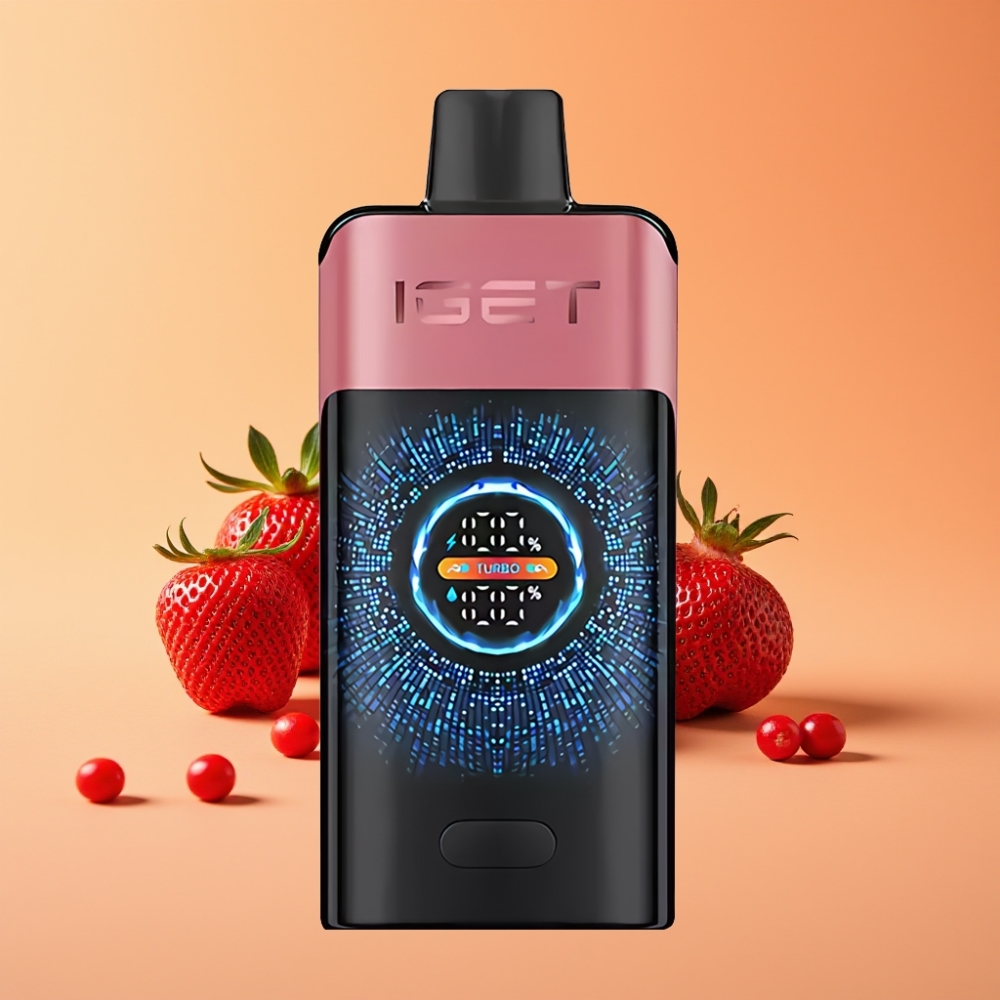 IGET ONE 12000 Puffs Engangs Vape Jordbær Granatæble Is med 2700 mAh Batteri