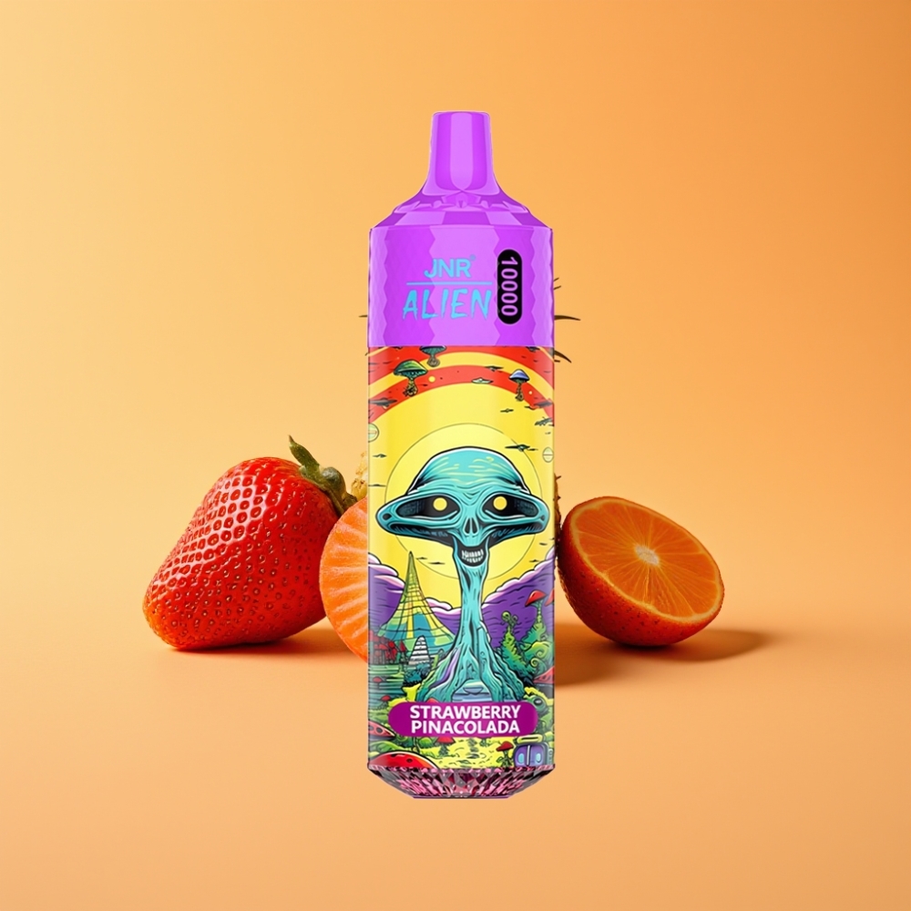 JNR Alien 10000 Puffs Disposable Vape Jordbær Pina Colada med 850mAh Batteri