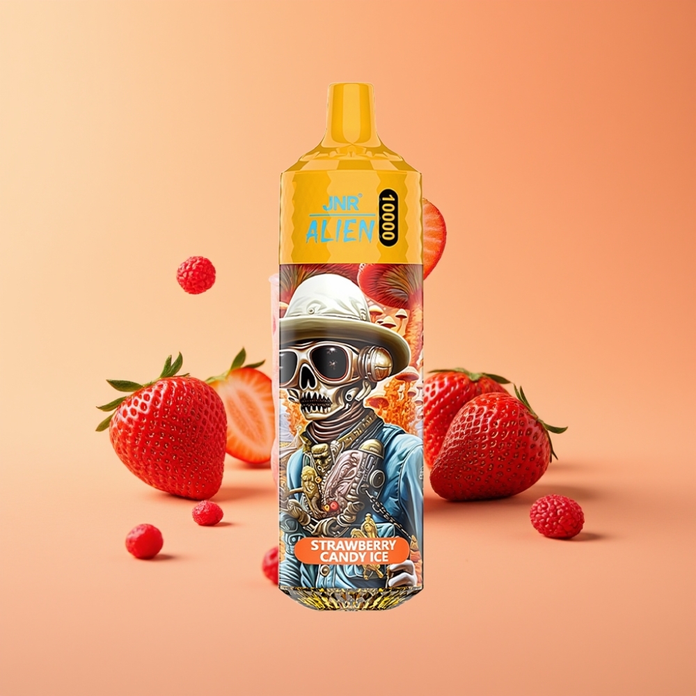 JNR Alien 10000 Puffs Engangsvaper Jordbærslik Is med Type-C Hurtigopladning
