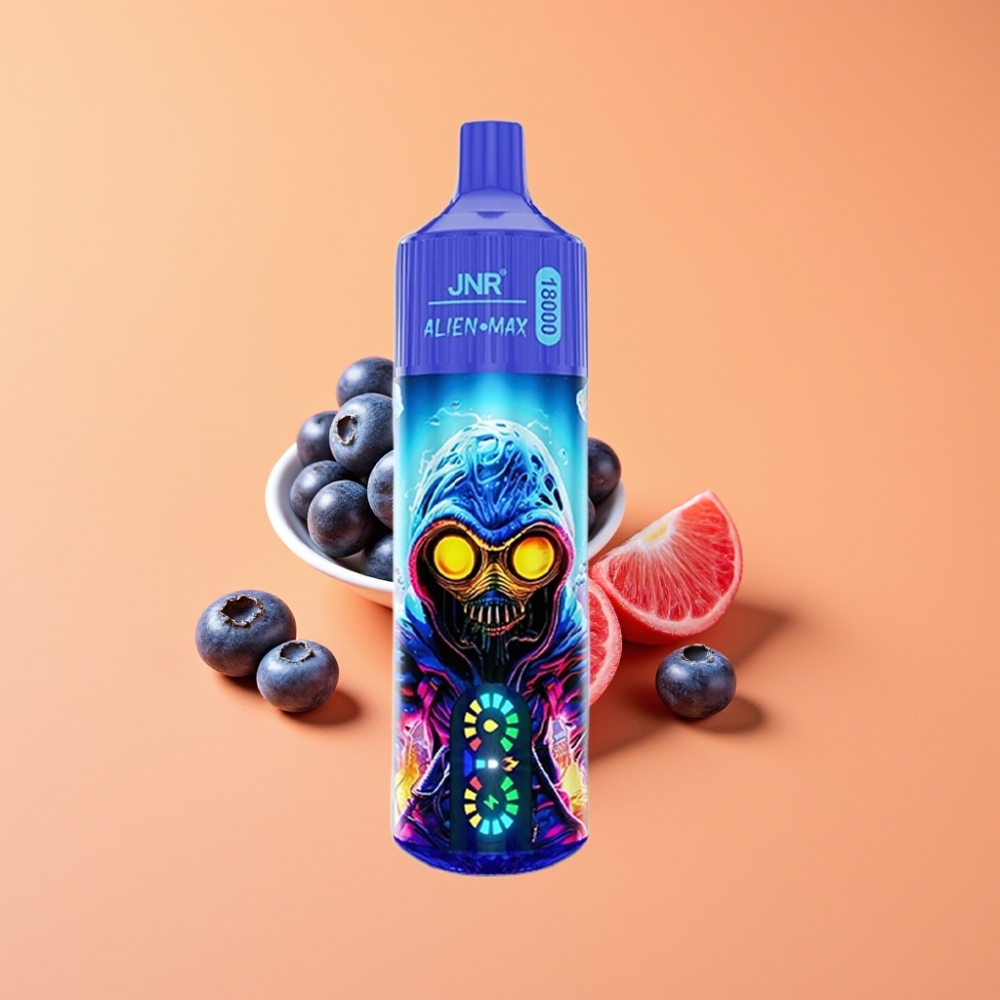 JNR Alien Max 18000 Puffs Disposable Vape Blåbær Tyggegummi med Smart LED Display