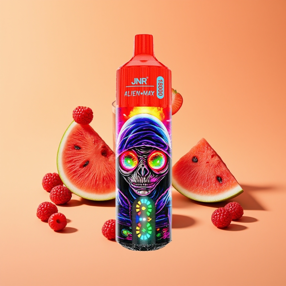 JNR Alien Max 18000 Puffs Disposable Vape Hindbær Vandmelon Is med Smart LED Display og Type-C Quick Charge