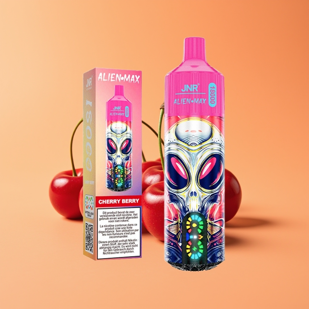 JNR Alien Max 18000 Puffs Engangs Vape Kirsebær Bær med Smart LED Display