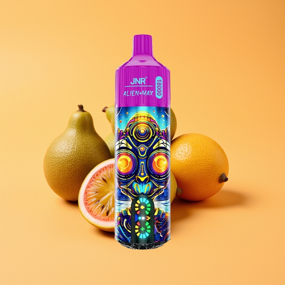 JNR Alien Max 18000 Puffs Engangs Vape Kiwi Passionsfrugt Guava med Smart LED Display