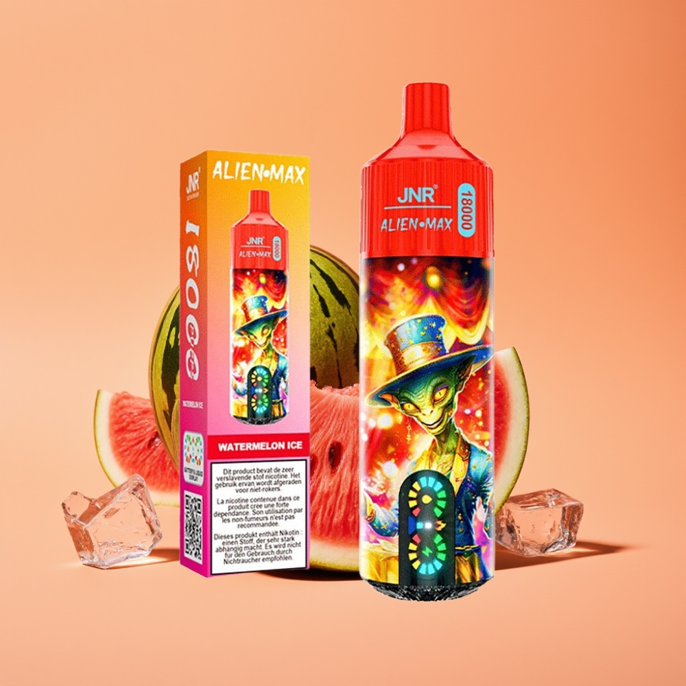 JNR Alien Max 18000 Puffs Engangs Vape Vandmelon Is med Smart LED Display