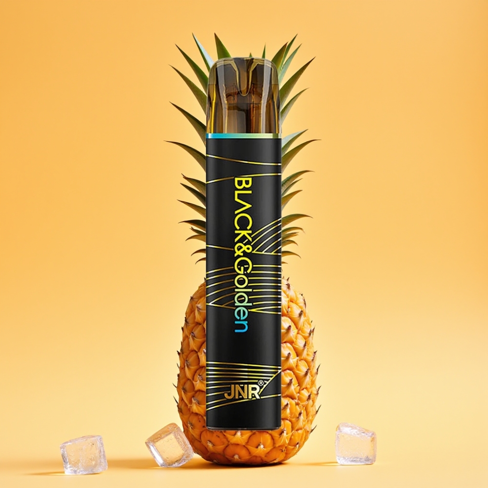 Denmark distributors JNR Black&Golden 800 Puffs Engangs Vape Ananas Is