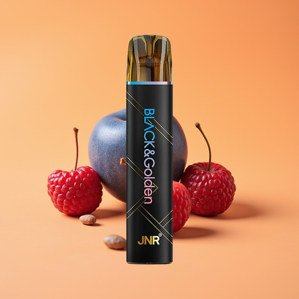 Denmark distributors JNR Black&Golden 800 Puffs Engangs Vape Blå Hindbær Kirsebær