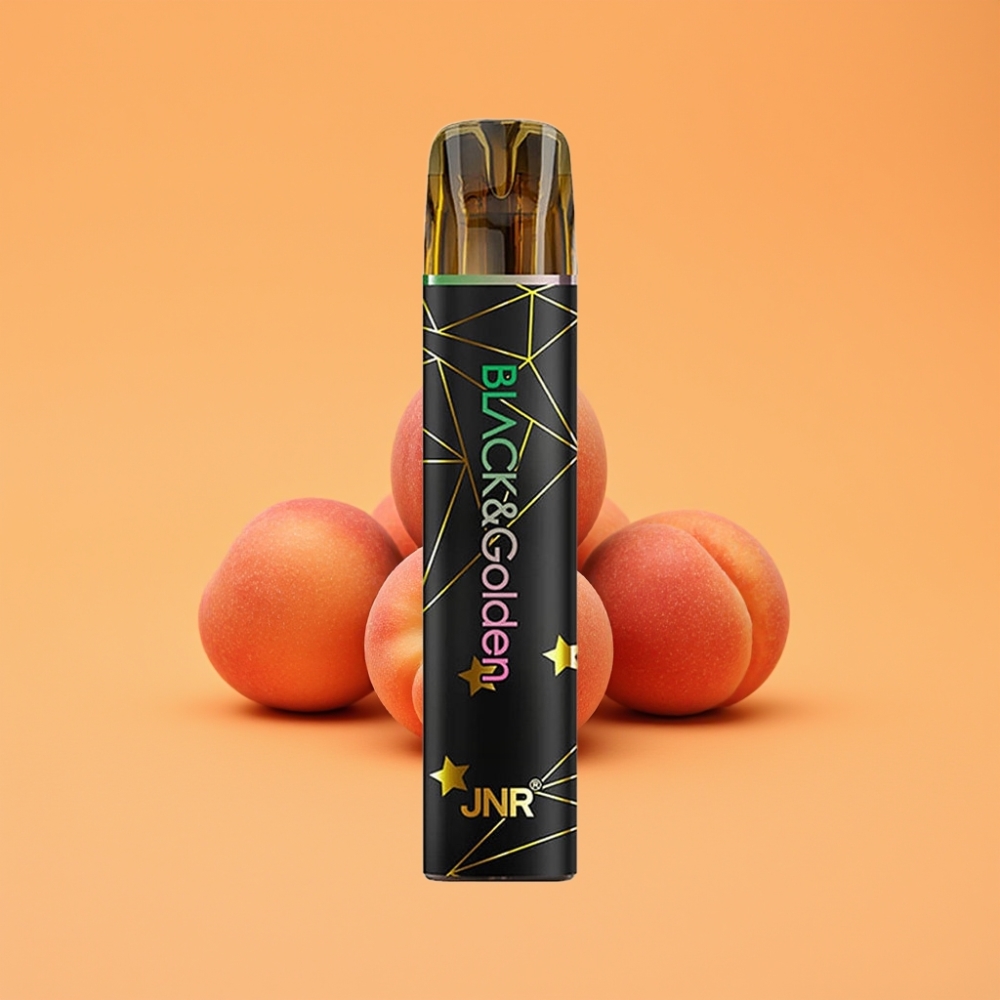 Denmark distributors JNR Black&Golden 800 Puffs Engangs Vape Frugt Fersken 550mAh