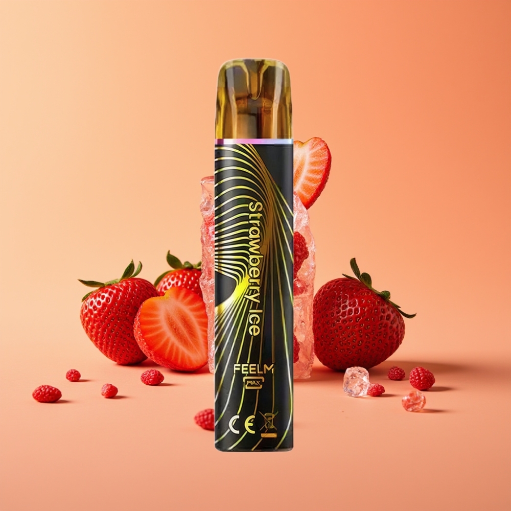 JNR Black&Golden 600+200 Puffs Engangs Vape Jordbær Is med 800 Puffs og 550mAh