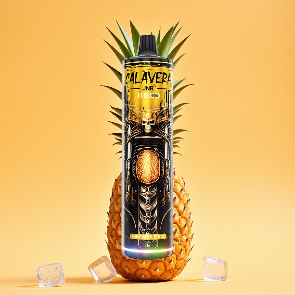 JNR Calavera 11000 Puffs Disposable Vape Ananas Is med Type-C ladning og 850 mAh batteri