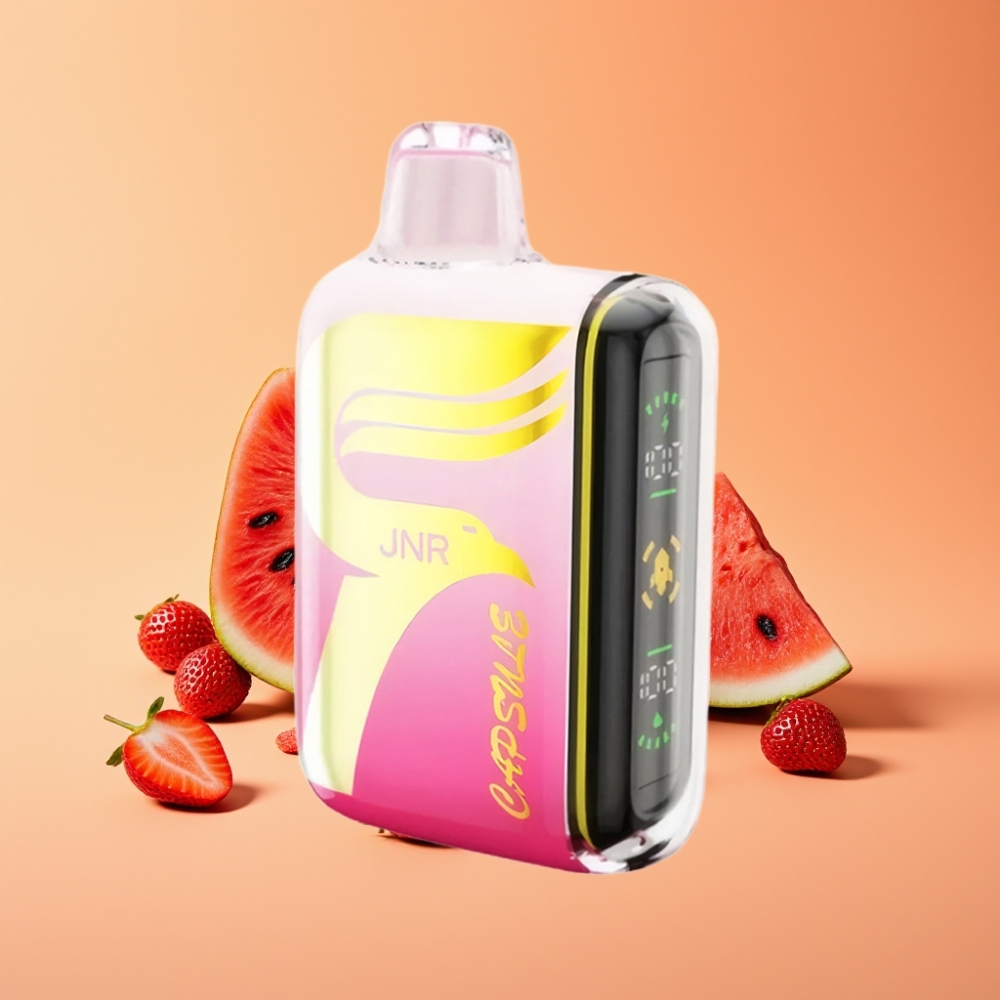 Denmark distributors JNR Capsule 15000 Puffs Engangs Vape Jordbær Vandmelon Is