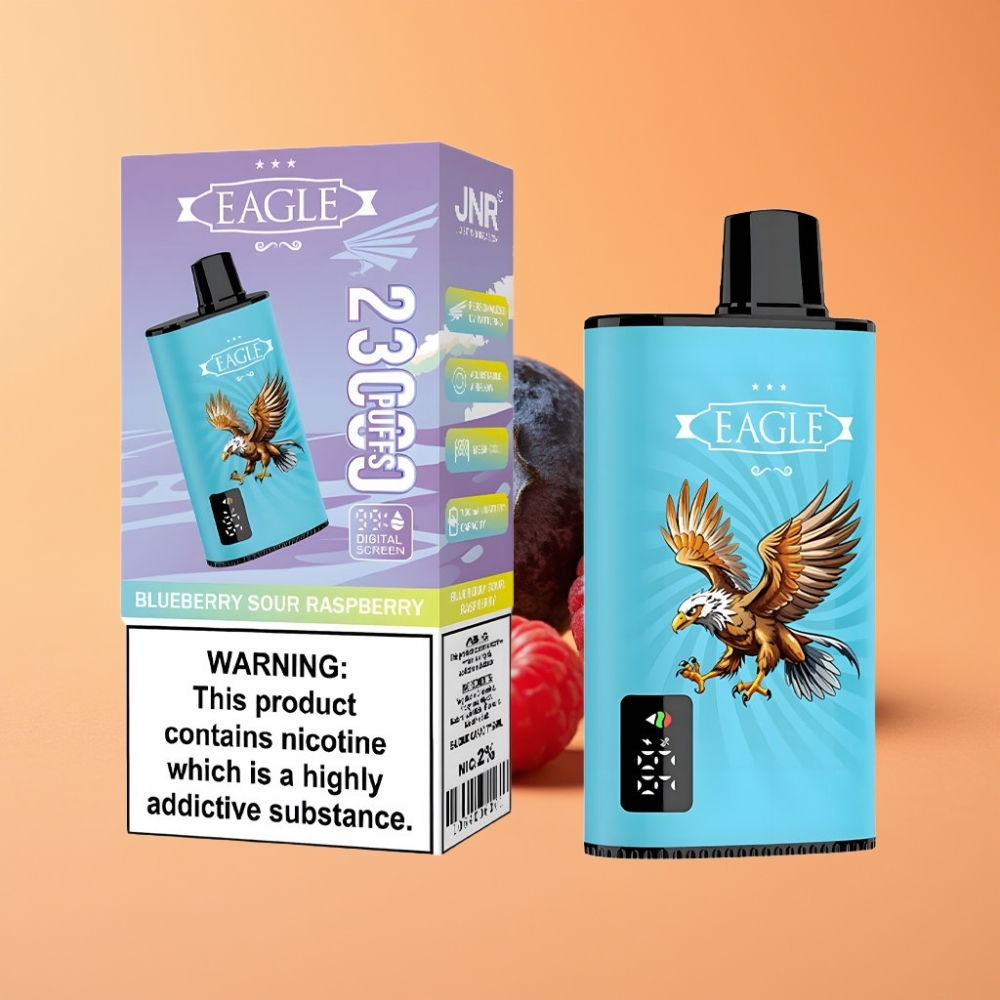 JNR EAGLE Smart 23000 Puffs Disposable Vape Blåbær Sur Hindbær med Digital Skærm