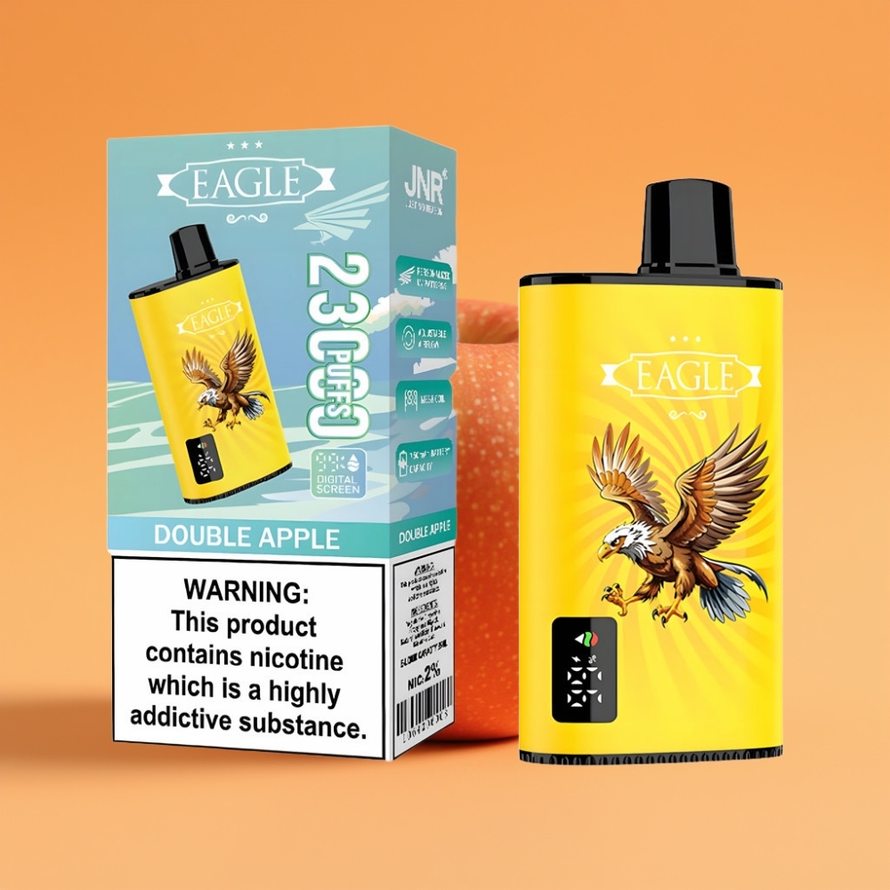 JNR EAGLE Smart 23000 Puffs Disposable Vape Dobbelt Æble med Digital Skærm og Justerbar Luftflow