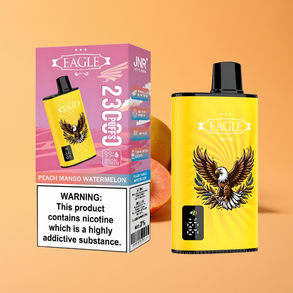 JNR EAGLE Smart 23000 Puffs Disposable Vape Fersken Mango Vandmelon med Digital Skærm