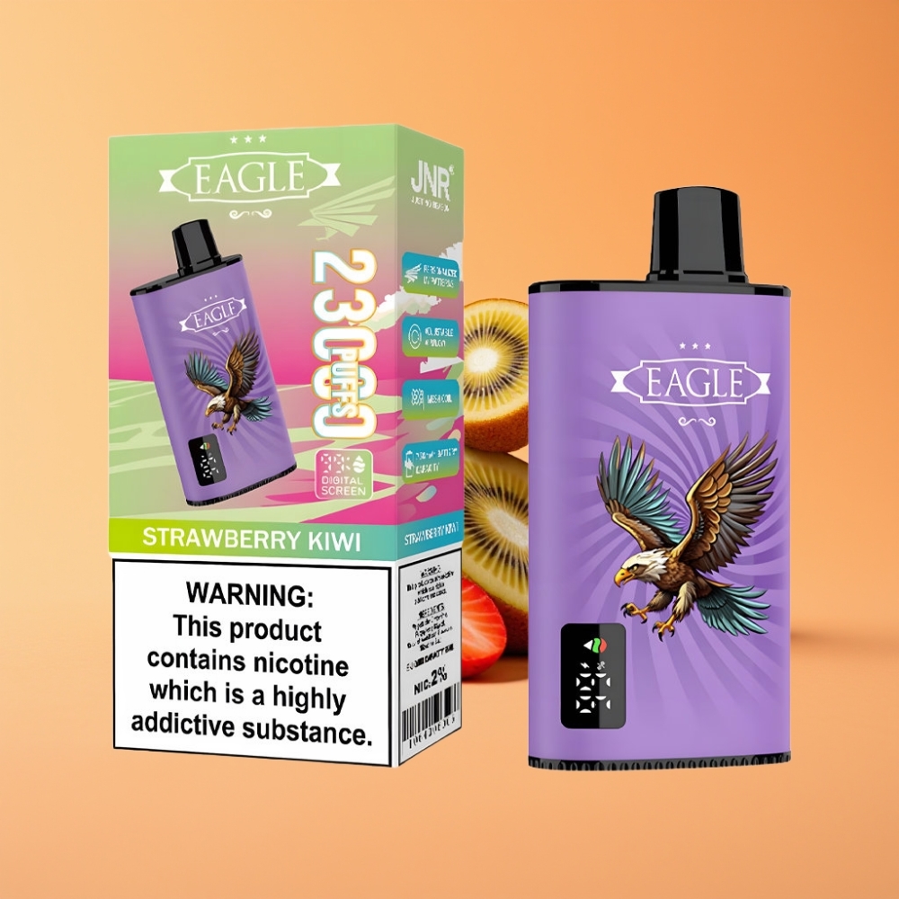 JNR EAGLE Smart 23000 Puffs Disposable Vape Jordbær Kiwi med Digital Skærm