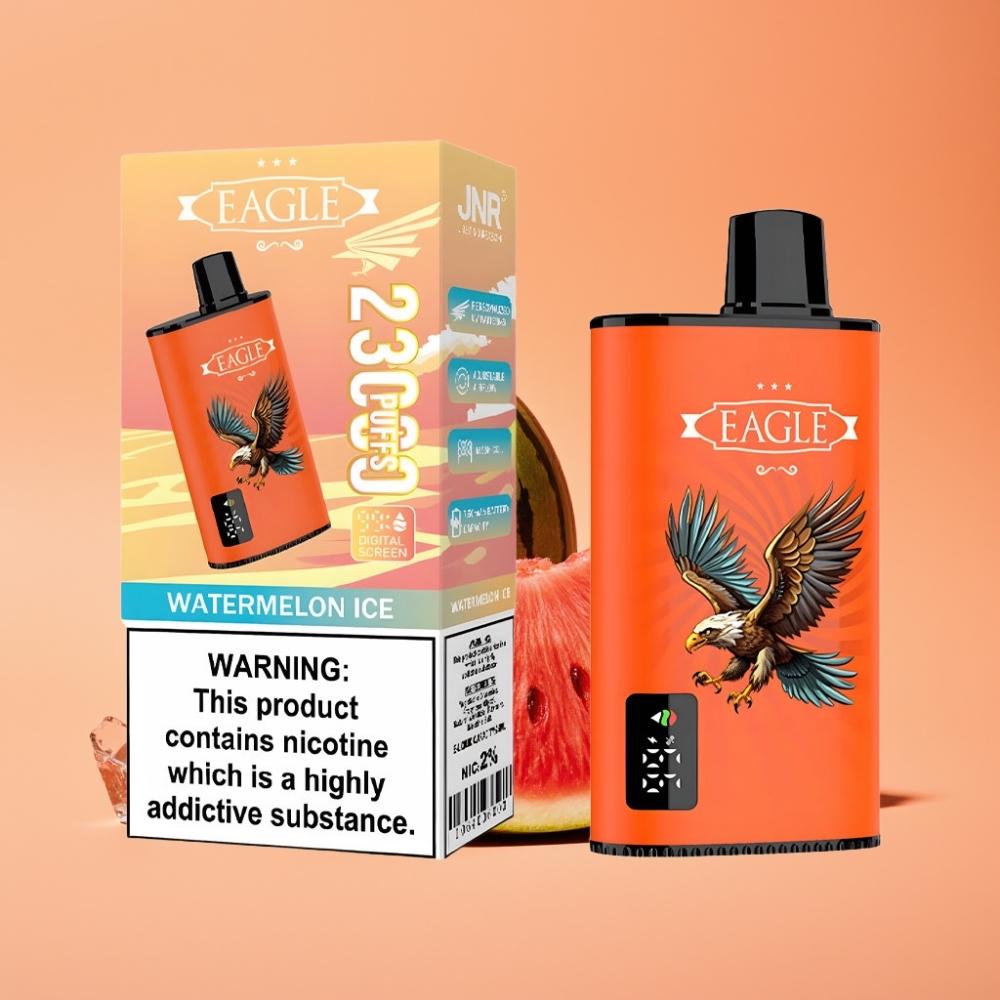 JNR EAGLE Smart 23000 Puffs Disposable Vape Vandmelon Is med Digital Skærm og 1.0ohm Mesh Coil