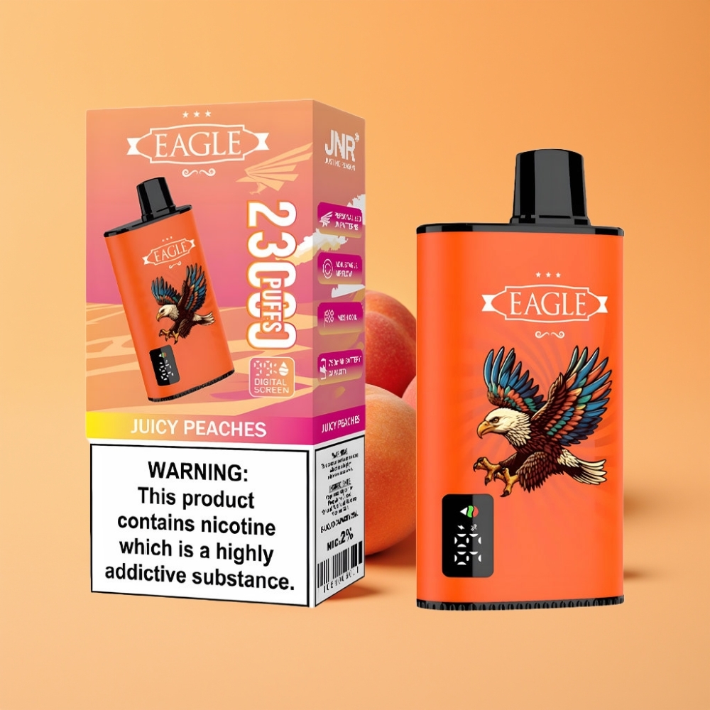 JNR EAGLE Smart 23000 Puffs Engangs Vape Saftige Ferskner med Digital Skærm