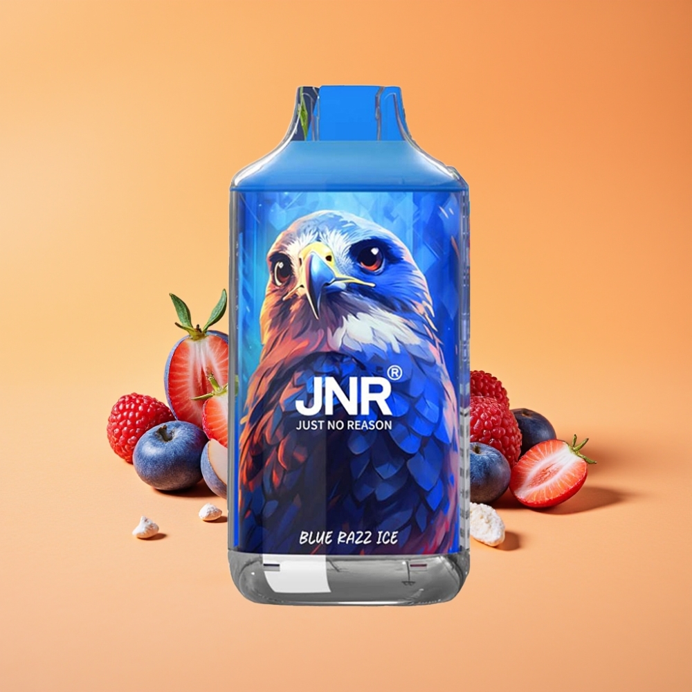 JNR Falcon 16000 Puffs Disposable Vape Blå Hindbær Is med Smart LED Display