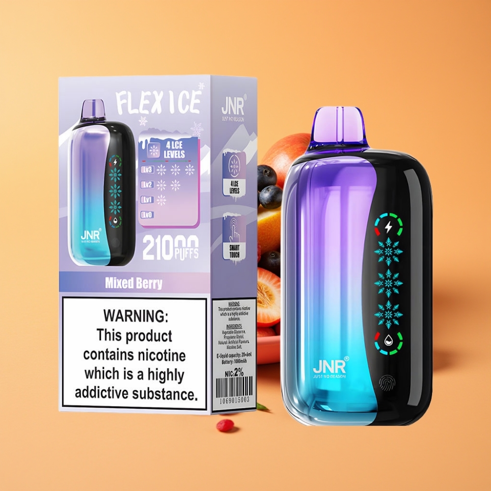 JNR Flex Ice 21000 Puffs Engangs E-cigaret Justerbar Is & Blandet Bær