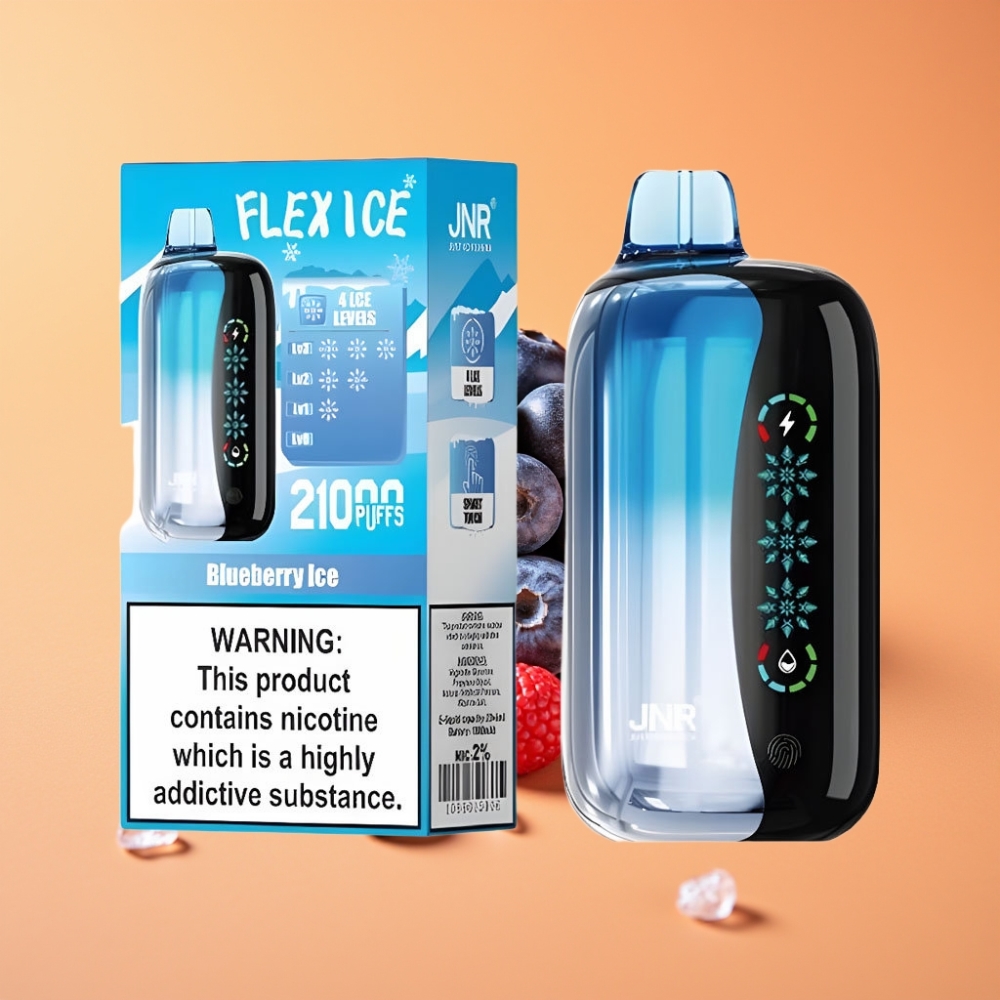 JNR Flex Ice 21000 Puffs Engangs Vape Blåbær Is med Tilpasbar Luftflow