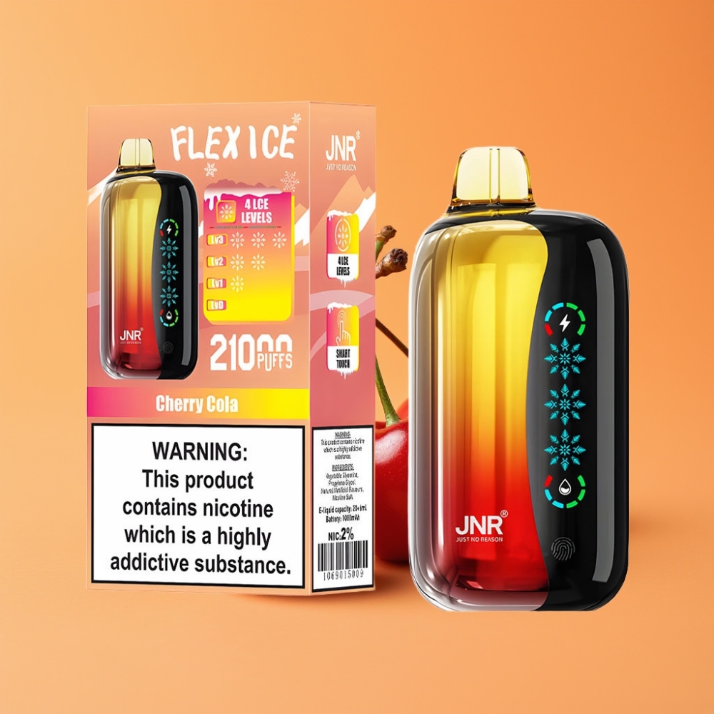 JNR Flex Ice 21000 Puffs Engangs Vape Kirsebær Cola med Justerbar Luftstrøm