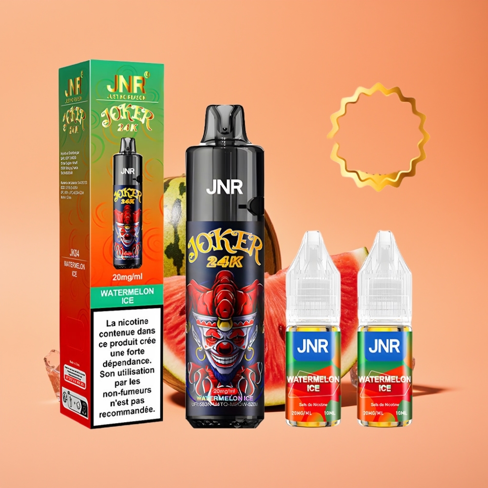 JNR Joker 24K Puffs Engangs Vape Vandmelon Is med 800mAh Batteri