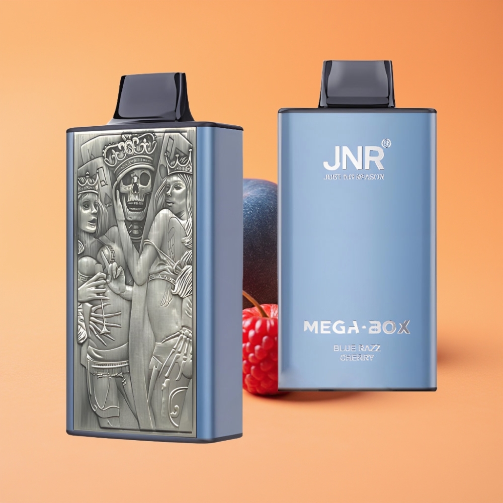 JNR Mega Box 25000 Puffs Engangs Vape Blå Hindbær Kirsebær med 850mAh Batteri