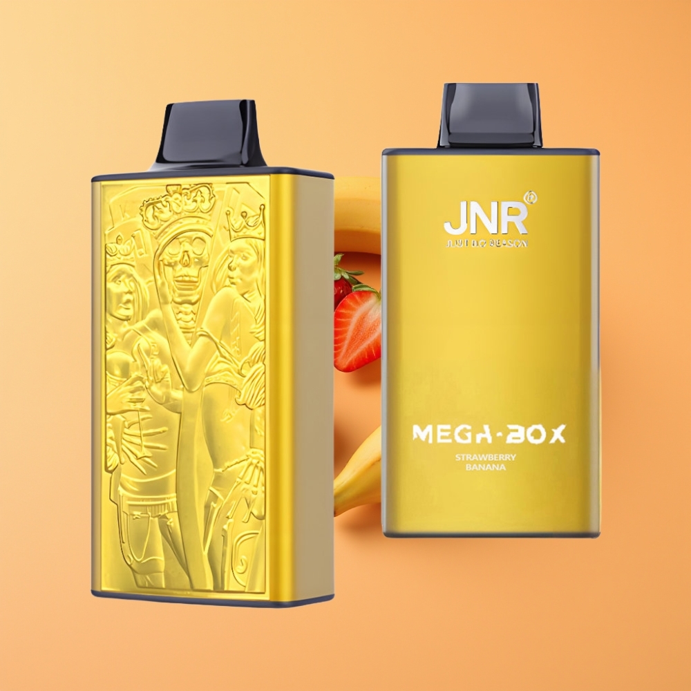 JNR Mega Box 25000 Puffs Engangs Vape Jordbær Banan med Type-C Hurtigopladning