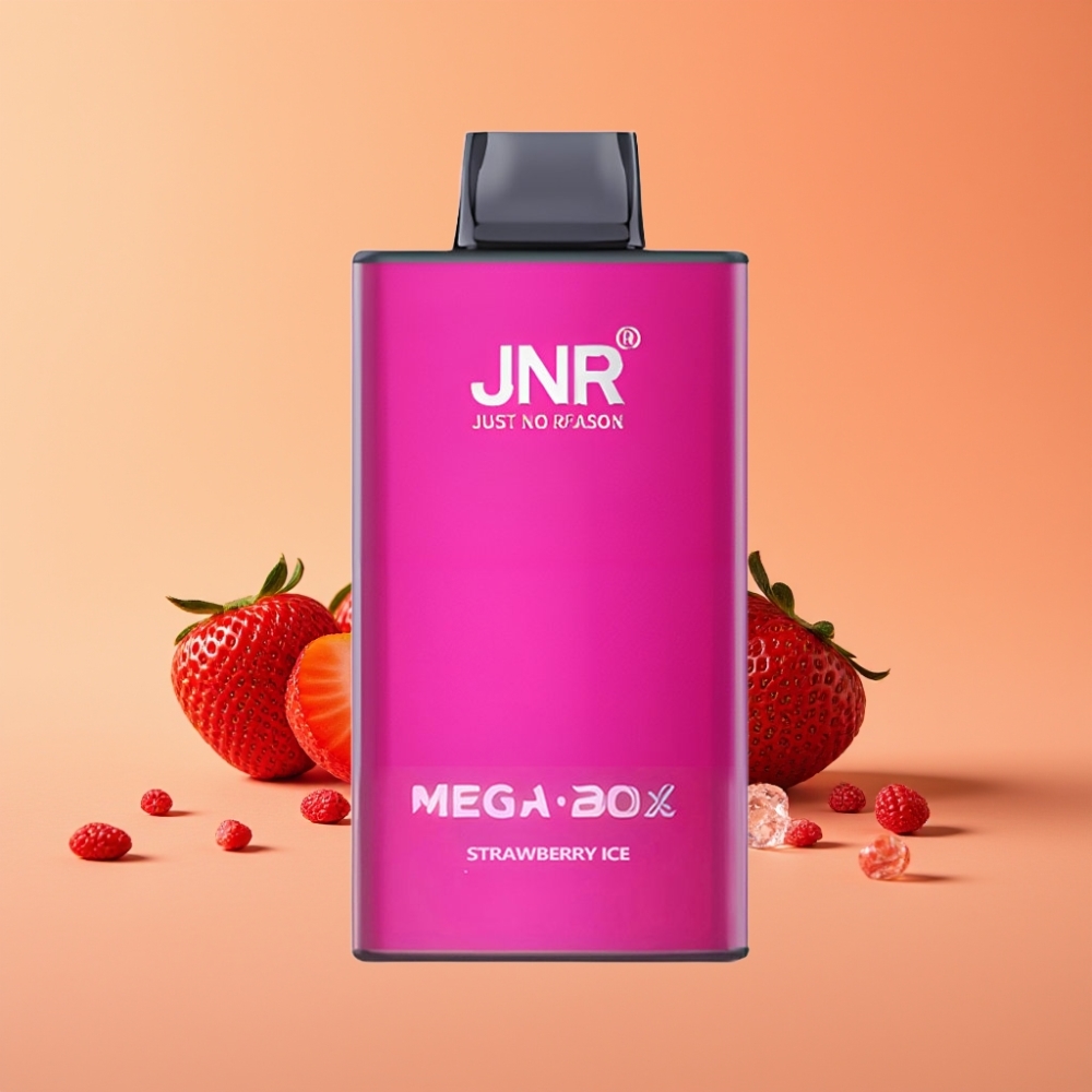 JNR Mega Box 25000 Puffs Engangs Vape Jordbær Is med 850mAh Batteri