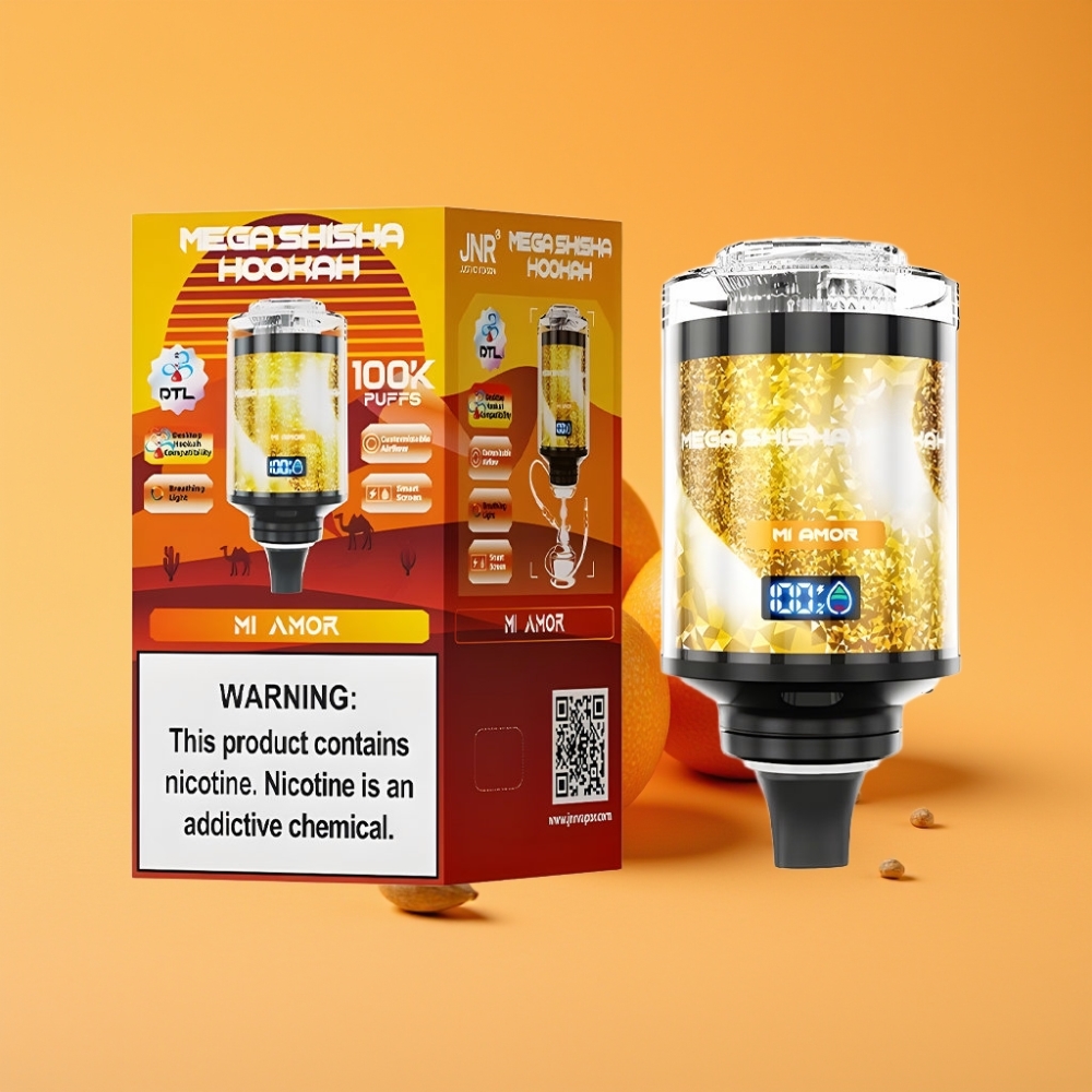 JNR Mega Shisha Hookah 100K Skrivebordskompatibilitet Min Kærlighed 60ml 2200mAh