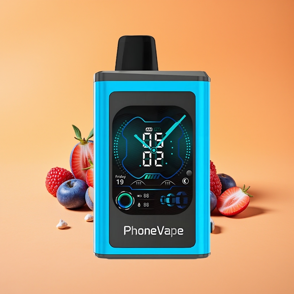 JNR PhoneVape 30000 puff Engangs Vape Blå Bær Is med Turbo Mode og App Styring
