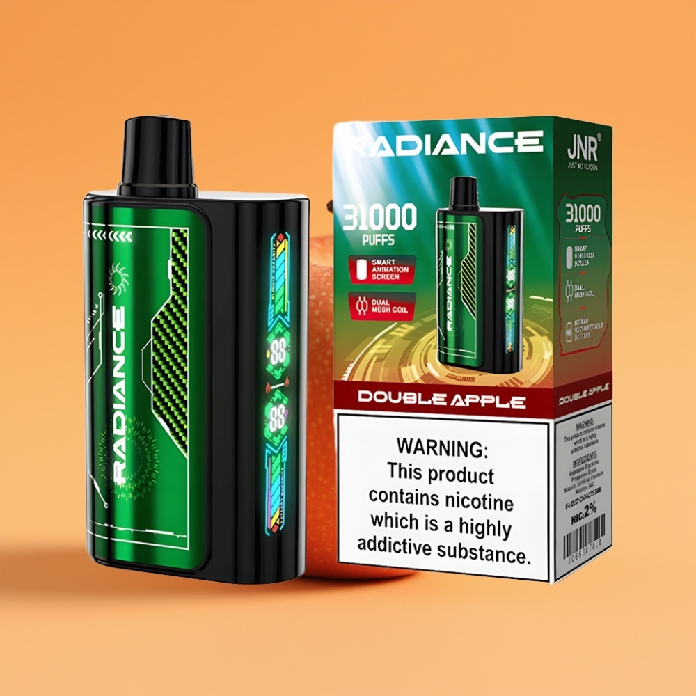 Denmark distributors JNR Radiance 31000 Puffs Disposable Vape DOBBELT ÆBLE