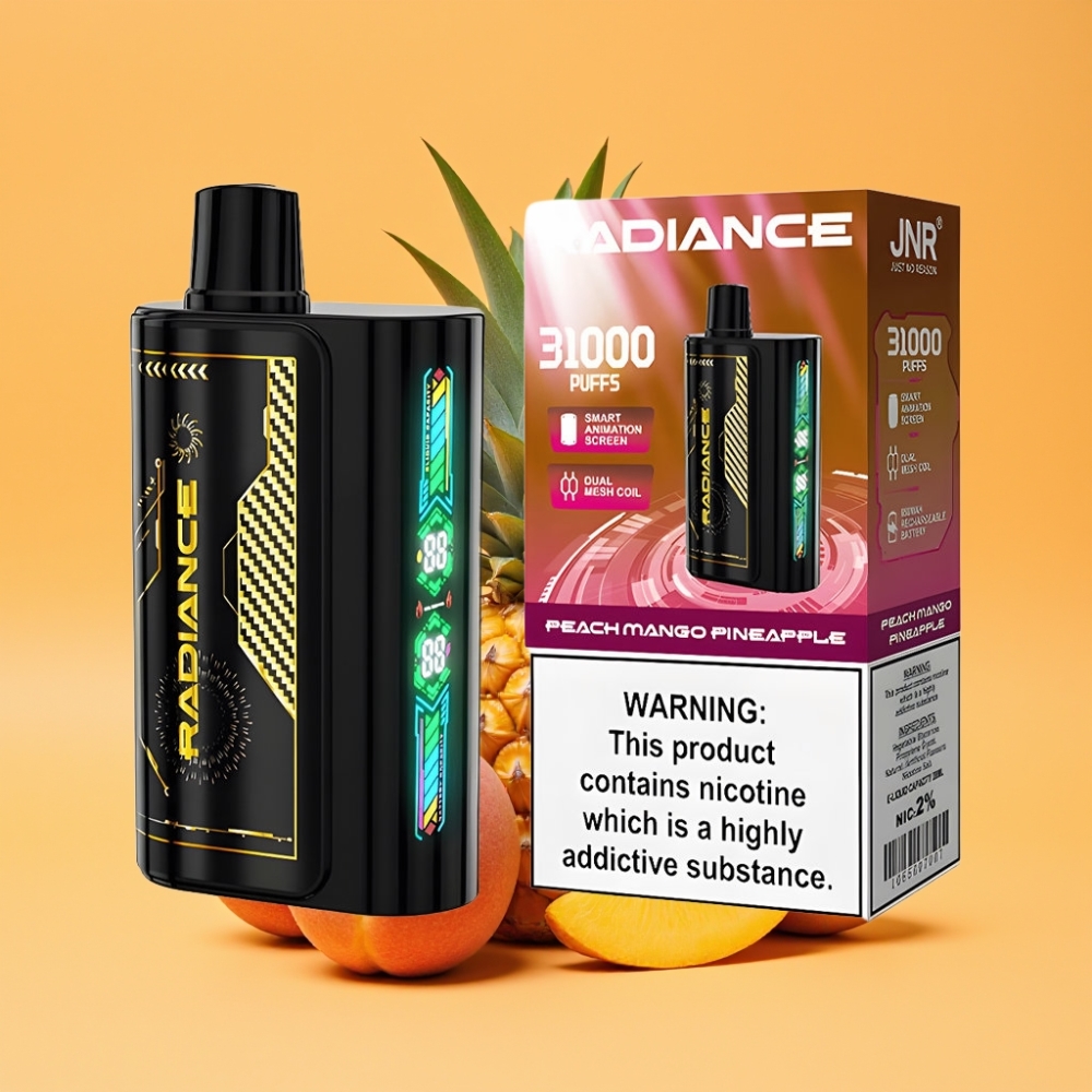 JNR Radiance 31000 Puffs Disposable Vape FERSKEN MANGO ANANAS med Smart Animation Screen