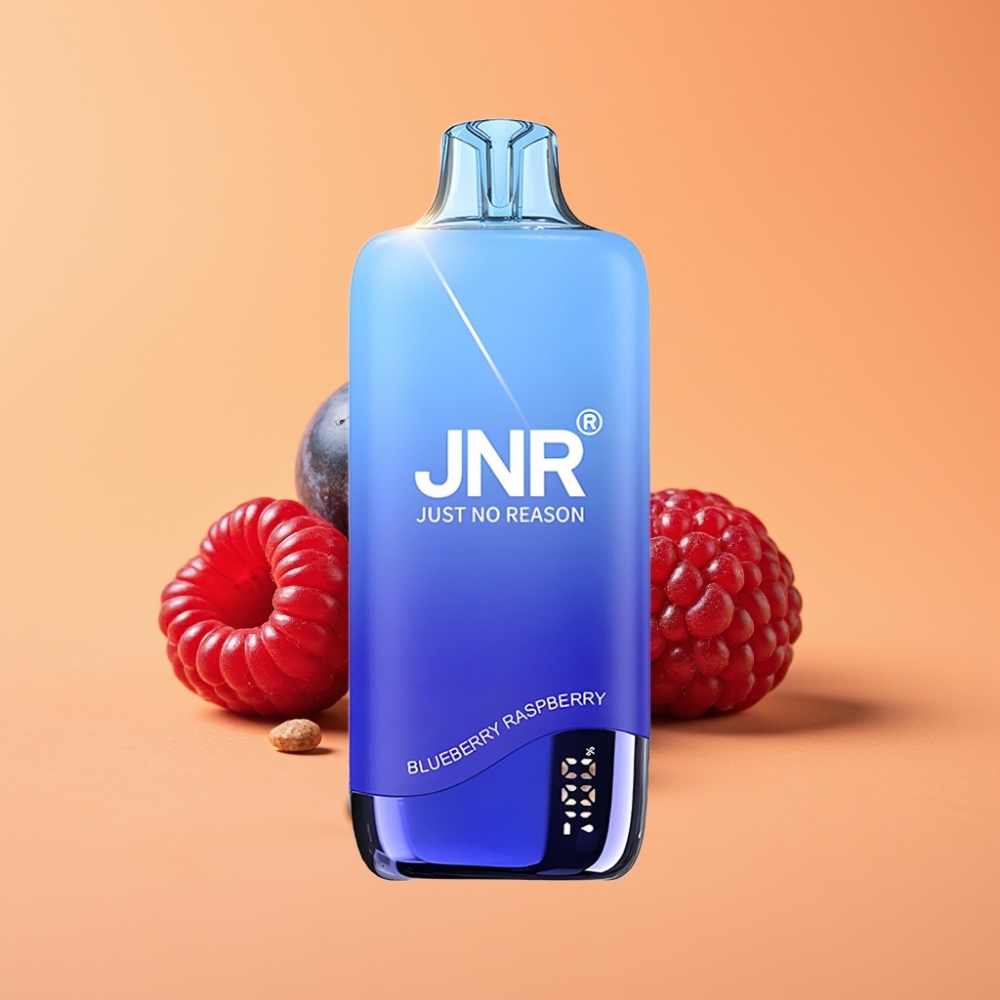 JNR Rainbow 10500 Puffs Engangs Vape Blåbær Hindbær med 18ml e-Liquid Tank og USB Type-c Opladning