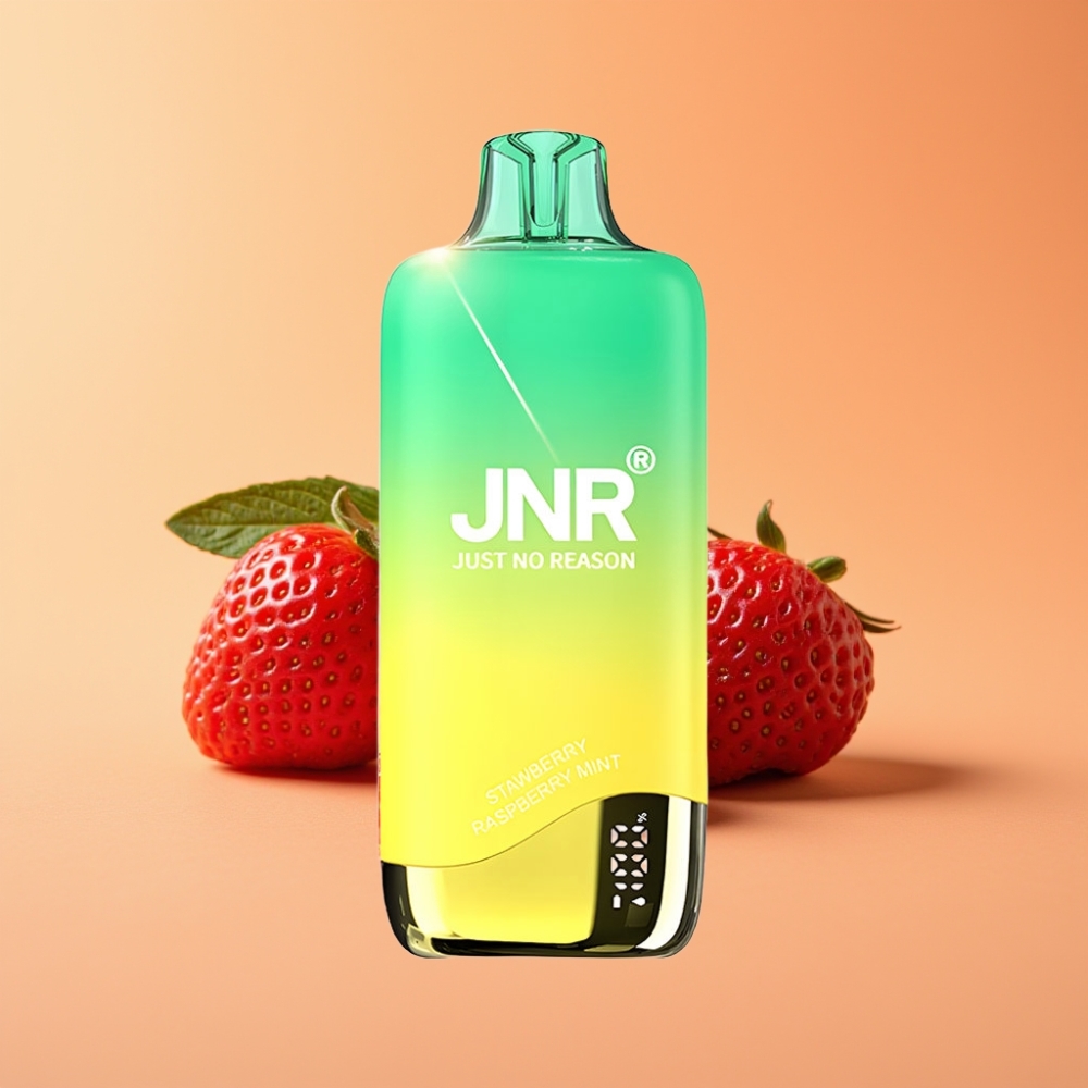 JNR Rainbow 10500 Puffs Engangs Vape Jordbær Hindbær Mynte 600mAh