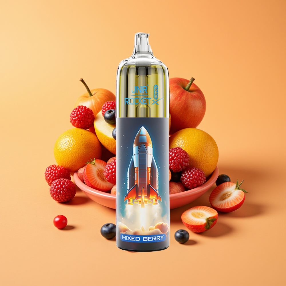 JNR Rocket-X 12400 Puffs Engangs Vape Blandet Bær med Justerbar Luftstrøm og RGB-belysning