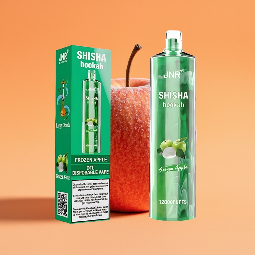 JNR Shisha Hookah 12000 Puffs Engangs Vape Frosset Æble 750mAh