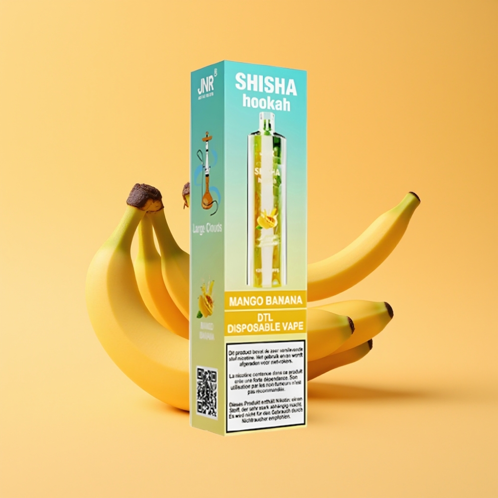 JNR Shisha Hookah 12000 Puffs Engangs Vape Mango Banan 24ml 750mAh