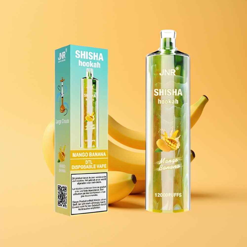 JNR Shisha Hookah 12000 Puffs Engangs Vape Mango Banan 24ml 750mAh