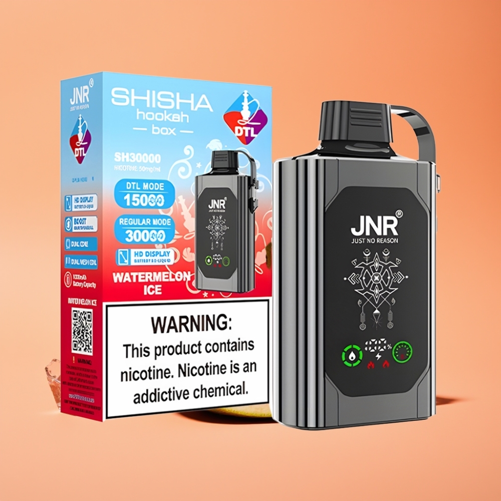 JNR Shisha Hookah Box 20500 Puffs Engangs Vape Vandmelon Is med Type-C Opladning