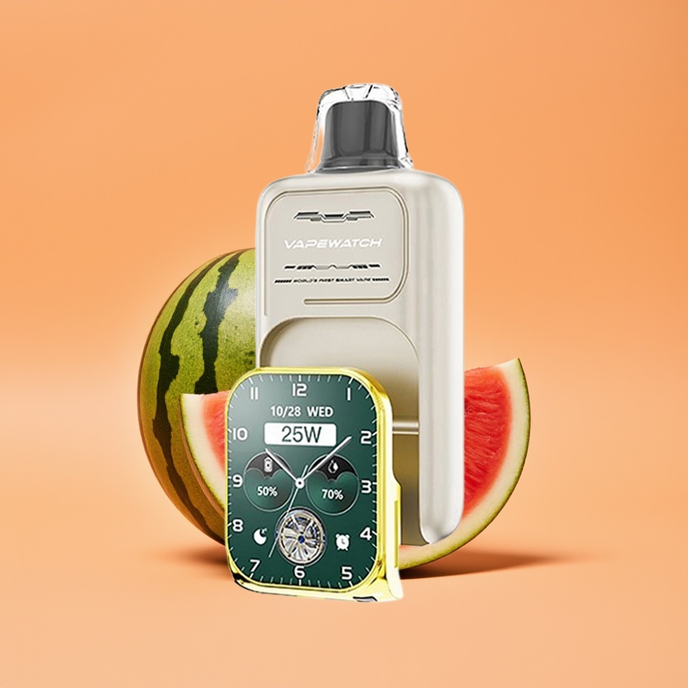 JNR VapeWatch 30000 Puffs Engangs Vape Vandmelon Is med 1000mAh & Type-C