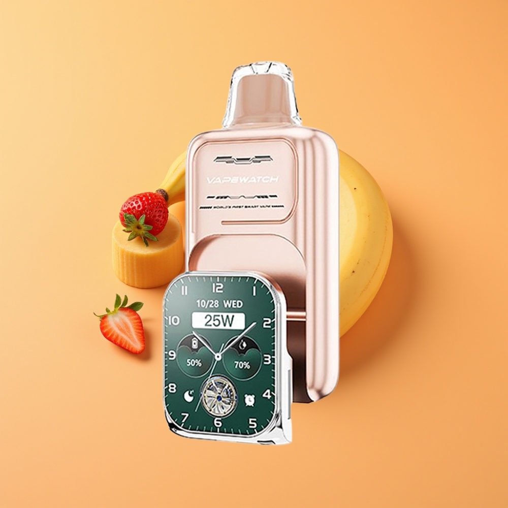 JNR VapeWatch 30000 Puffs Engangsvape Jordbær Banan 19mL 5% Nicotin