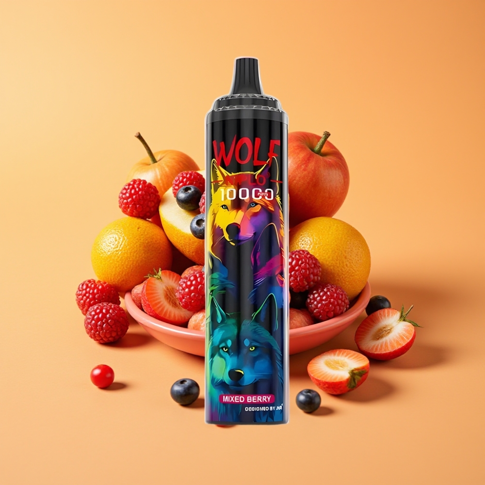 Denmark distributors JNR Wolf Niplo 10000 Puffs Engangs Vape Blandet Bær 20ml 5%